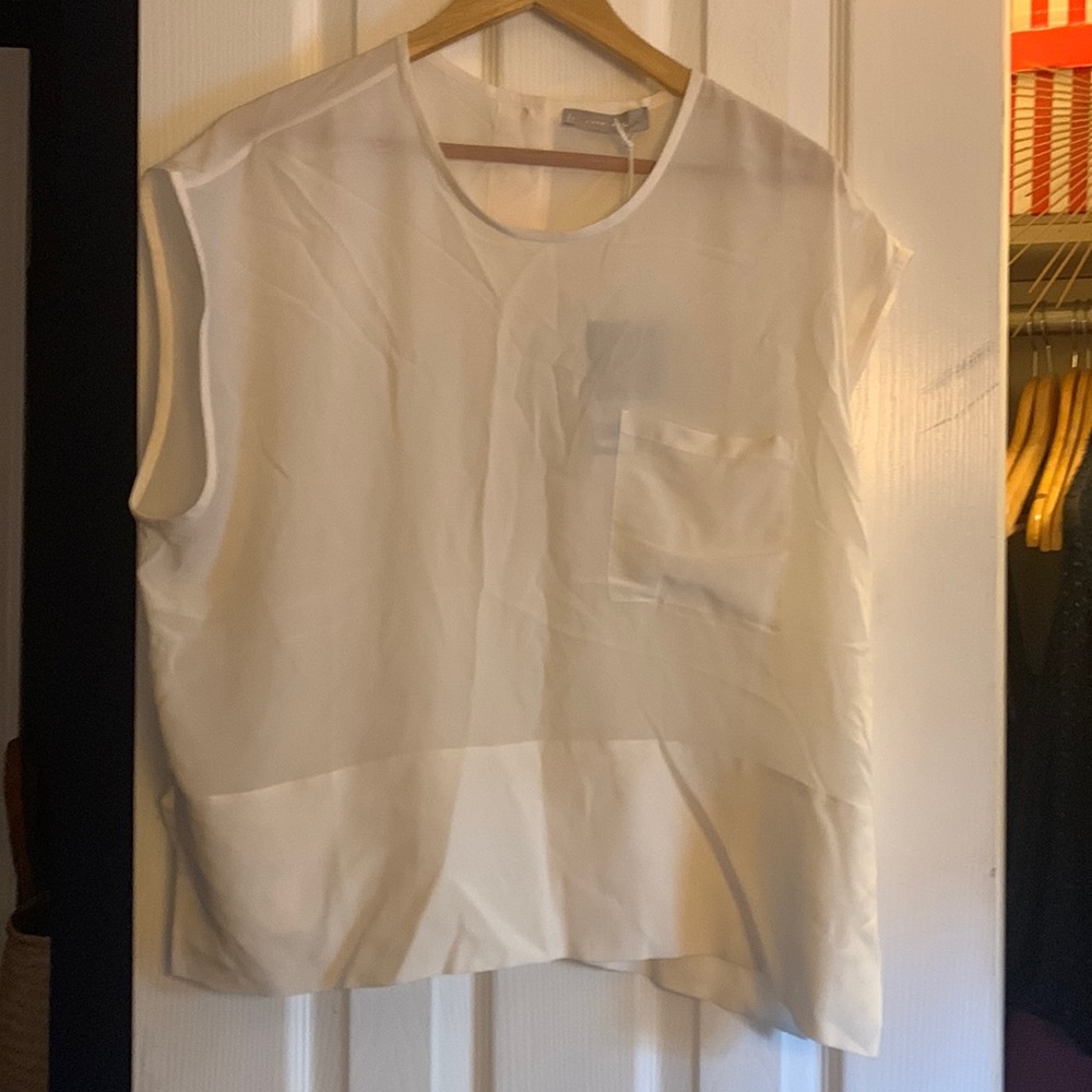 NWT Everlane cream sheet top